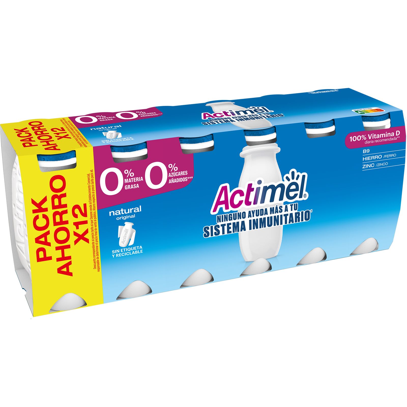 ACTIMEL 0% NATURAL X12