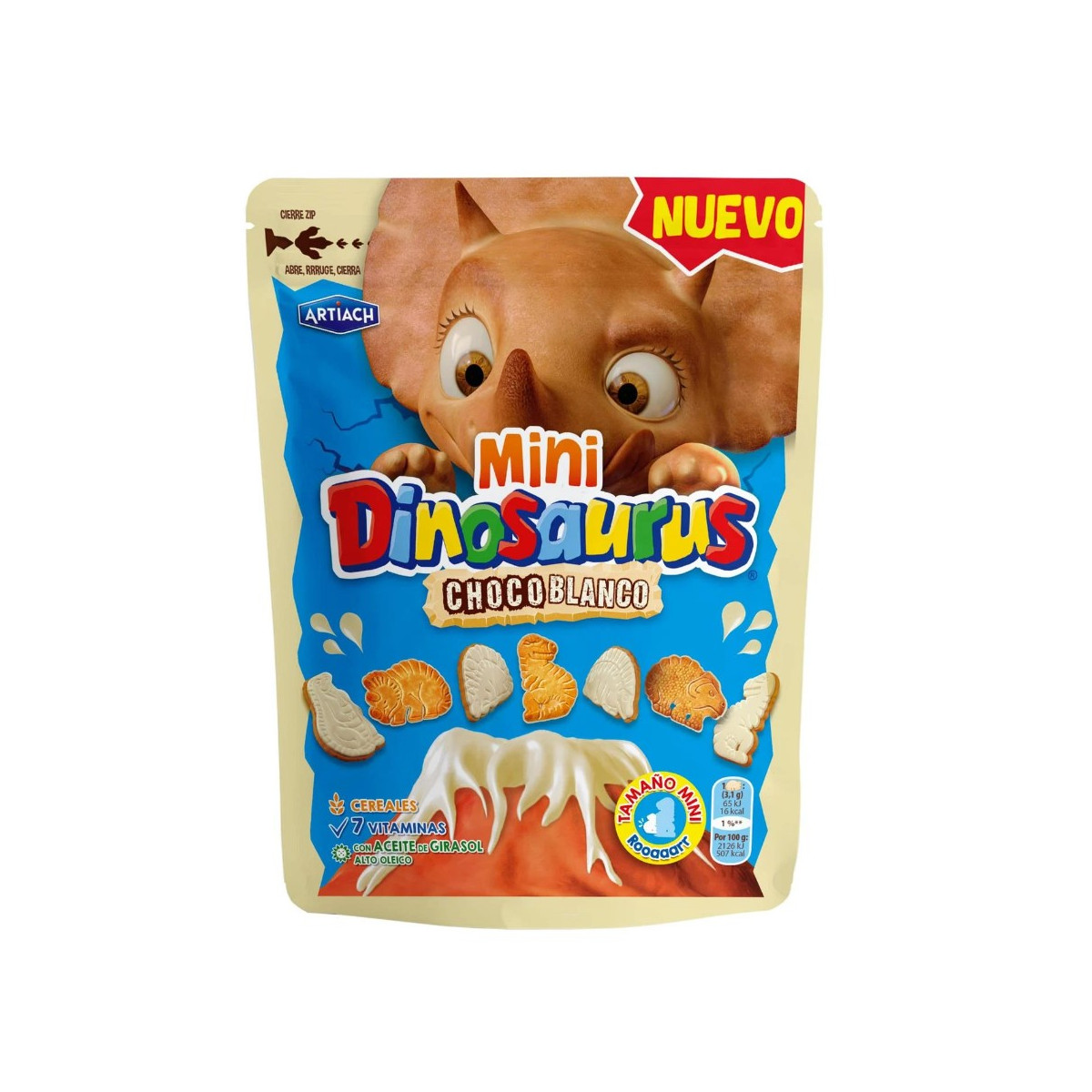 DINOSAURUS MINI DP CHOCO BLANCO 100 GR