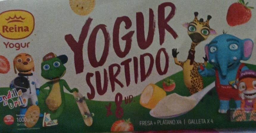 SURTIDO YOGUR INFANTIL FRESA PLATANO Y GALLETA 8X125G