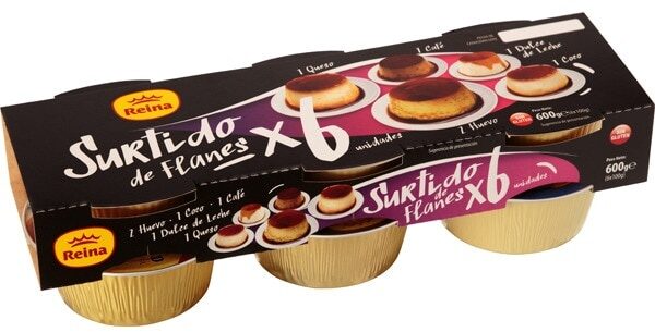 SURTIDO FLANES NOVEDAD DULCE LECHE Y COCO 6X100G
