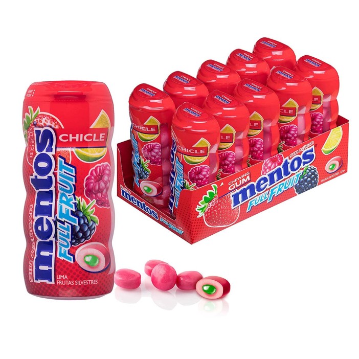 MENTOS GUM FRUTAS SILV 12XE10U