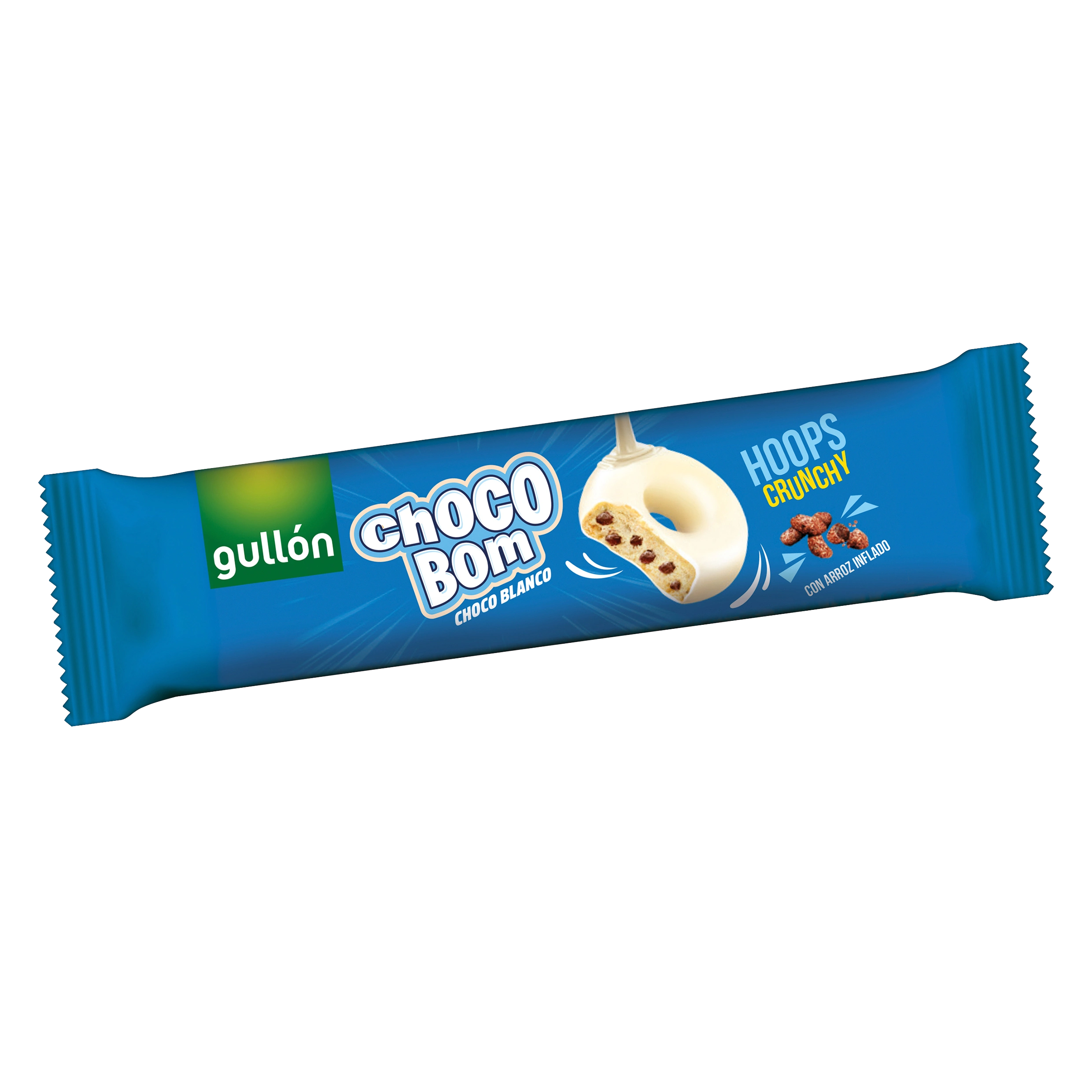 GULLON CHOCO BOM HOOPS BLC 12E 128G 18U