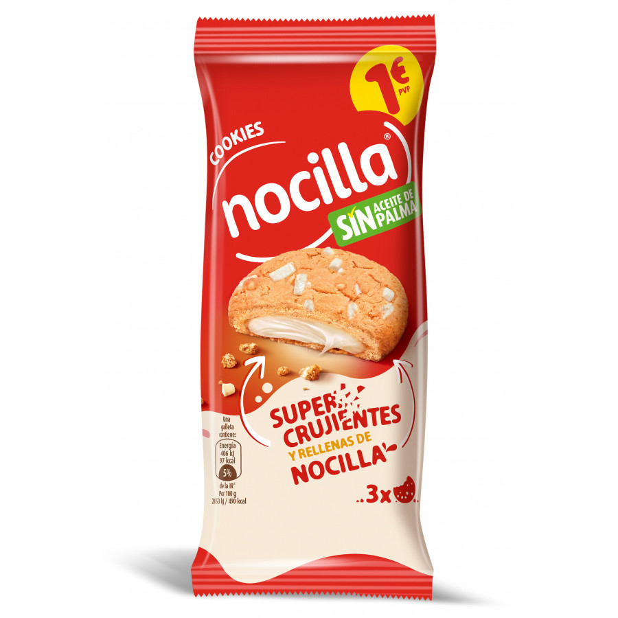 NOCILLA COOKIES BLANCA CADENAS 120G 12U