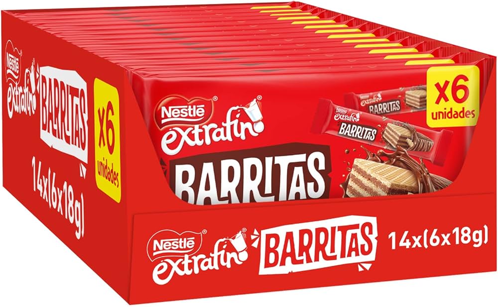 NESTLE EXTRAF BARRITAS WAFER 6X18G 14U