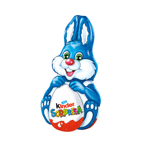 KINDER CONEJO CAVA AZUL 75G 12U