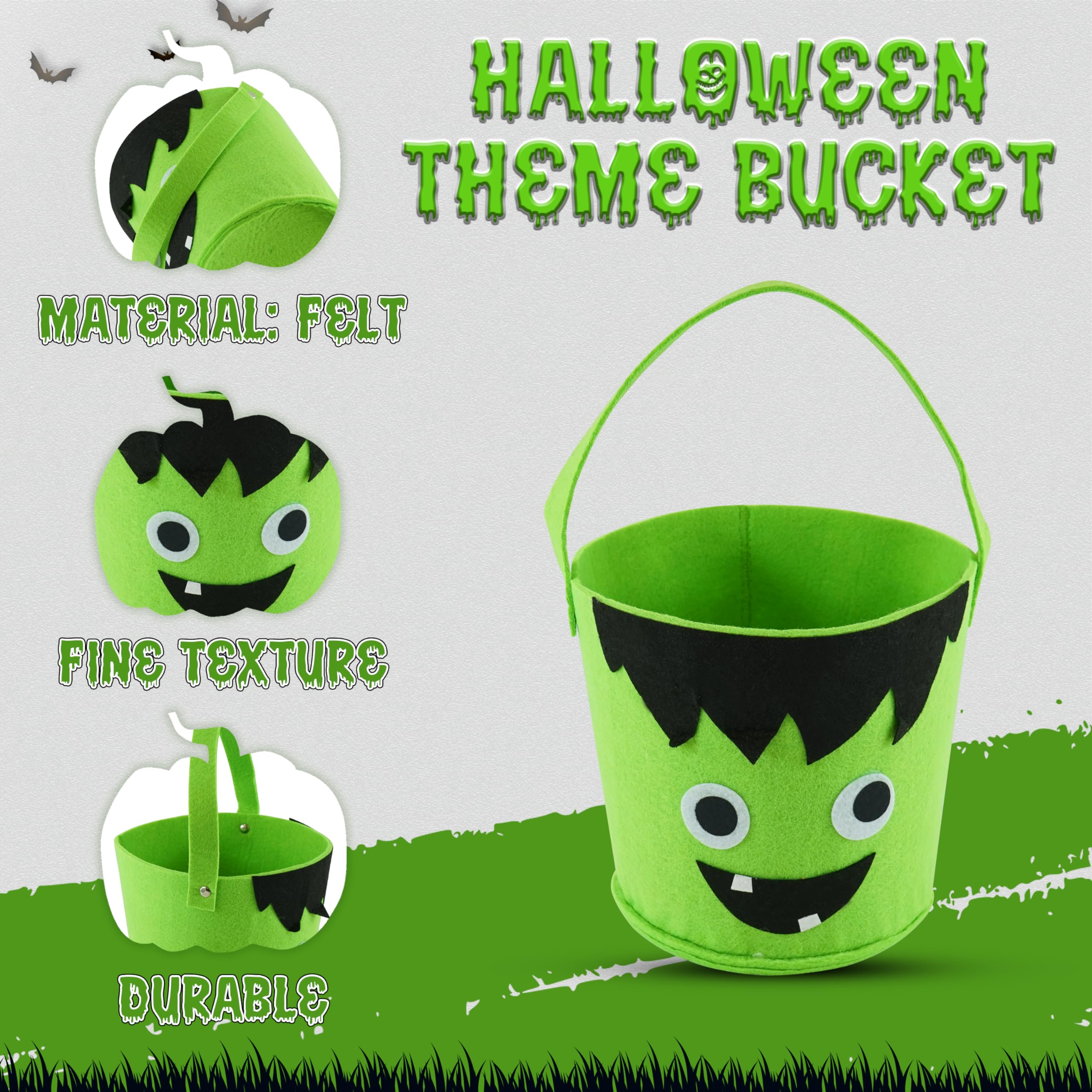 CESTO FIELT HALLOW MONSTRUOS 10X4U