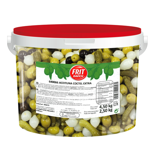 ACEITUNA COCTEL EXTRA CUBO 44K 1U