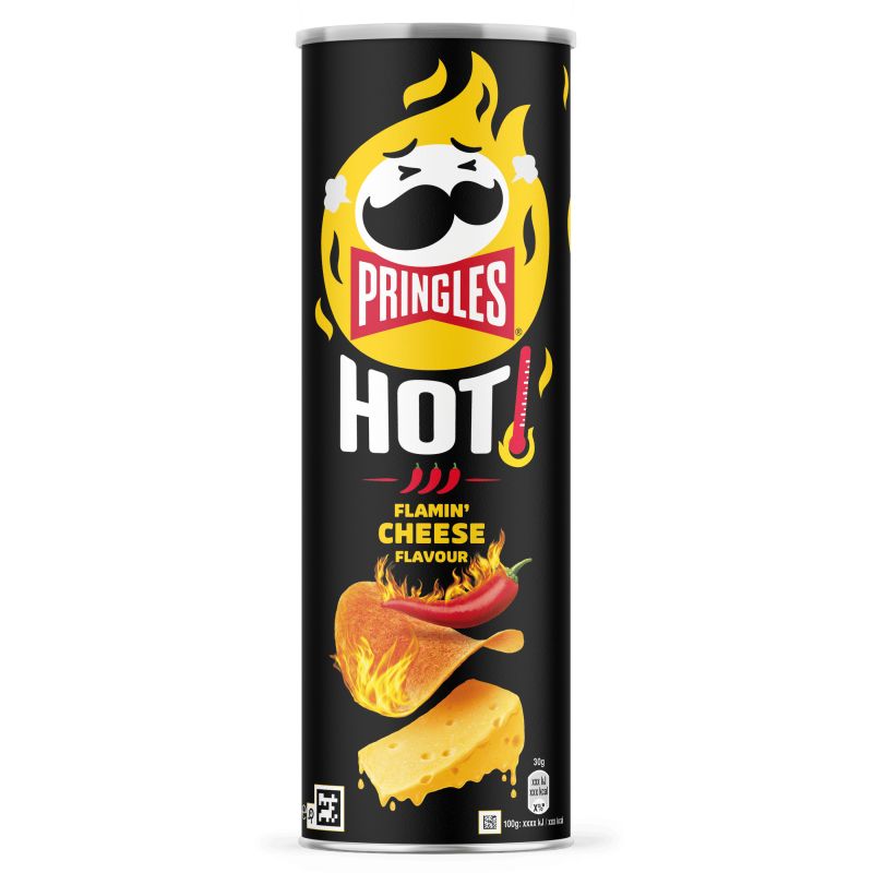 PRINGLES HOT FLAMIN CHEESE 19XT160G