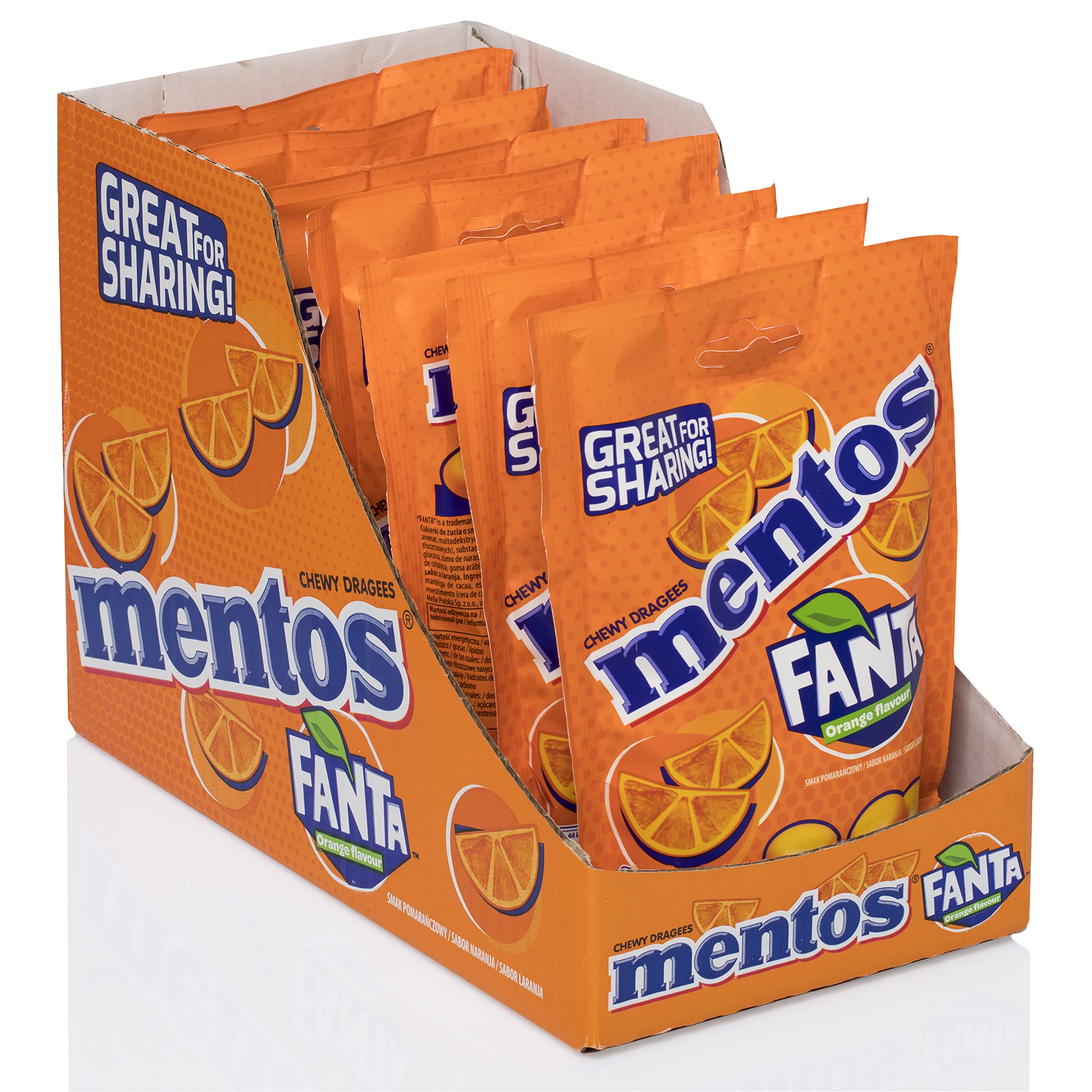 MENTOS POUCH BAG FANTA NARANJA 160G 7U