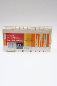 LA LAVANDERA PINZAS MADERA 24U