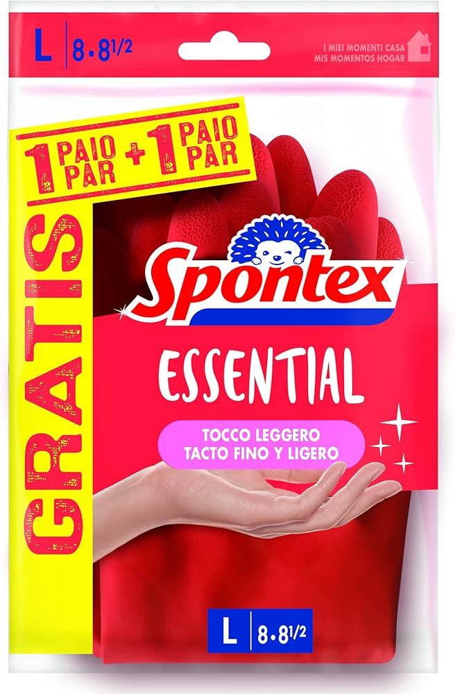 SPONTEX GUANTE ESSENTIAL 1 PLUS 1 T6