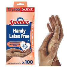 SPONTEX GUANTE PROT VINILO 100U T8