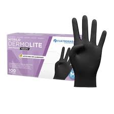 4GASA GUANTES NITR DERMO NEG 100 L