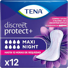 TENA COMPR DISCREET MAXI NIGHT 12U