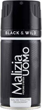 MALIZIA DEO 150ML SPR BLACK AND WILD